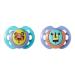 Tommee Tippee Fun Style Pacifiers Symmetrical Design BPA-Free Silicone Binkies 0-6m 2 Count Colors and Designs Vary