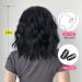 OUFEI Black Curly Wig with Bangs - 13 Inches | Heat Resistant Synthetic Hair for Women - Perfect for Daily Wear, Parties, and Cosplay - Buy Online on GoSupps.com