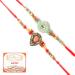 Ghasitaram Gifts Rakhi for Brother Rakhis Online - Set of 2 8469 8487 Premium Rakhis with 200 GMS of Kaju katli