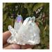 Very Beautiful Natural White Angel Aura Crystal Cluster Electroplating Titanium Coating Quartz Cluster Stone HOMEZHOU