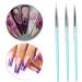 Easy To Operate Gel Nail Polish Pen Nail Liner Brush for Home Salon Shop (Blue) - Buy Online on GoSupps.com