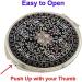 Mother of Pearl Lily Compact Makeup Pocket Round Purse Cosmetic Mirror in Black Lily Black - Buy Online on GoSupps.com