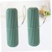 IWOWHERO Travel Toothpaste Brush Container - 2 Piece Tooth Cleaning Organizer | Green | 5.5x5.5x19cm - Perfect for International Shipping - Buy Online on GoSupps.com