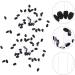 FOMIYES Silicone Lip Scrubber 100pcs Eye Shadow Stick Silicone Makeup Brush Dual Side Eyeshadow Eyeshadow Sticks Girl Tool 7.5x0.5cm Black - Buy Online on GoSupps.com