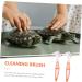 VANZACK 2pcs Turtle Shell Cleaning Brush Set - Denture Tortoise Shell Braces and Kitchen Scrubber | Perfect for Fish Tanks & Shoes - 16x5cm - Buy Online on GoSupps.com