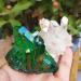 Home Decoration Crystal 100g Natural Green Angel Halo Quartz Crystal Cluster Titanium Coated Quartz Cluster electroplated Stone Suitable for Home Office Decoration - Buy Online on GoSupps.com