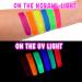 Depvision Glow in the Dark UV Face & Body Paint - 6x10ml Neon Blacklight - Non-Toxic Fluorescent for Halloween & Christmas Parties - Buy Online on GoSupps.com