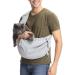 Shop Cuby Dog & Cat Sling Carrier - Soft Cotton Grey Pet Travel Bag for Small Dogs & Cats | Comfortable & Stylish - Buy Online on GoSupps.com