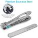 Vepkuso Thick Toenail Clipper Set - Wide Jaw Opening Stainless Steel Cutter for Thick Nails - Extra Large Fingernail & Toenail Trimmer with Nail File - Men & Women - Silver - Buy Online on GoSupps.com
