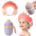 FUNUPUP Baby Shower Cap for Kids Adjustable Toddler Hair Washing Shield with Shampoo Rinse Cup Bathing Cap Baby Shower Visor Shampoo Cap(Crown Pink)
