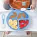Vicloon Silicone Suction Baby Plates - Non-Slip Self Feeding Divided Plate Set for Toddlers | 2Pcs | Fits Most Highchairs Trays | Grey Blue/Green - Buy Online on GoSupps.com