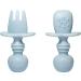 Sodatch Baby Cutlery Blue Grey - 100% Food Grade Silicone Utensils | BPA Free & Easy Grip for Babies - Buy Online on GoSupps.com