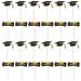 Honbay 24PCS Glitter Graduation Cupcake Toppers Graduation Cap and Diploma Cake Toppers Appetizer Picks Graduation Party Decorations for Celebration (2 Style)