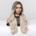 Testar 24-Inch Ombre Blonde Wig - Long Naturally Curly Wavy Hair for Everyday Halloween Party & Cosplay - Buy Online on GoSupps.com