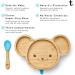 Tiggi Bamboo Baby Suction Plate - Complete Weaning Set | BPA-Free | Eco-Friendly Bamboo | Easy Feeding | Mouse Blue - Buy Online on GoSupps.com