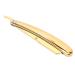 Men's Razor Stainless Steel Hand Razor for Barber Home (without blade)(Gold)