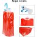 Vievre Foldable Drinking Bottles - 2 Pack Reusable Travel Water Bottles for Hiking & Adventure (Black + Red) - Buy Online on GoSupps.com