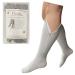 Presadee Compression Socks Closed Toe Grey 15-20mmHg Zipper Calf Circulation Leg Sock SM