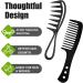 2 Pcs Wide Tooth Shark Hair Comb for Curly Thick Hair - Black - Buy Online on GoSupps.com