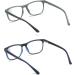 MMOWW 2-Pack Reading Glasses for Men & Women - Anti-Blue Light Computer Glasses with Spring Hinges (Gray & Blue 1.5x) - Buy Online on GoSupps.com