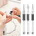 Nail Art Liner Brushes Set - 3 PCS Fine Tip Brushes for Nail Gel Polish Painting & Design with Rhinestone Handle - Includes Dotting & Drawing Pen - 7/9/11mm - Buy Online on GoSupps.com