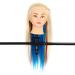 Gedourain training head synthetic fiber hair dolls of course soft and silky with a free comb durable for hairdresser for styling lichen (white 12)