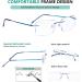 Eyekepper Rimless Reading Glasses for Men - Stylish Rectangle Blue Rimless Readers - International Shipping Available - Buy Online on GoSupps.com