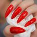 UrtjSDG Artificial nails Extra Long Sharf Stiletto Red False Nails Tips Space Stilettos Press the nails for the fingers Complete cover with glue stickers