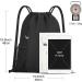 Ryaco Waterproof Gym Bag - Cord Strip Backpack for Sports & Swimming | Dry & Wet Separation Zippered Outer Pocket Ideal for School & Travel - Black - Buy Online on GoSupps.com