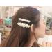 4 Piece Bridal Hair Barrettes with Artificial Pearls - Decorative Hair Pins - Buy Online on GoSupps.com