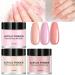 Acrylic Nail Kit for Beginners - Pink Nude Beige Acrylic Powder Set with Nail Extension Brush | 3 Colours Nail Powder Set - Buy Online on GoSupps.com