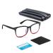 COOLOO Blue Light Blocking Glasses Gaming Computer Glasses Anti Glare Headache Eyes Strain Glasses with Blue Light Filter Super Light Weight Fashion 07-black Red