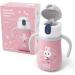 Monbento Kids Insulated Water Bottle 12oz - Leakproof with Straw - Hot/Cold 12 Hours - BPA Free - Pink Bunny - Buy Online on GoSupps.com
