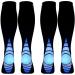 Calves Kelson (2 Pairs) Compression Socks/Stockings for Men & Women.Speed Recovery BEST Graduated Athletic Fit for Travel L-XL Black & Blue L-XL