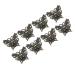 jojofuny Jewelry Case 8pcs Hard Hat Liner Replacement Retro Alloy Buckle Hasp Vintage Hardware Lock Wooden Box Antique