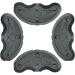 TOVOT 30pcs Heel Plates Black | Rubber Heel Taps for Shoe Repair | 1.77 x 0.78x 0.15 | Replacement with Nails - Buy Online on GoSupps.com