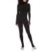Norma Kamali Women's Long Sleeve Slim Fit Turtleneck Catsuit with Foot S Black