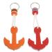 ZRM&E 2pcs Floating Key Chains Anchor Floating Key Chains for Boats Fishing Sailing Water Sports (Orange, Red)