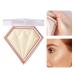 Blushers For Cheeks Make Up Highlighter Blush Shimmer Blusher 3 Diamond Long Lasting Contour Palette Brighten Skin Blendable & Buildable Bronzer Face Make-Up Blush (02 Quicksand Gold) 02 Quicksand Gold 8.00 g (Pack of 1)