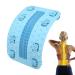 Durable Back Extensor & Lumbar Traction Device - Adjustable 56 Massage Points for Comfortable Stretching - Ideal for Men - Blue - Buy Online on GoSupps.com