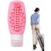 Uozonit Squeeze Bottle - Silicone Dispenser Toiletries Container - 2 in 1 Shampoo Conditioner Dispenser Leak Proof Refillable Squeezable Containers for Home Travel Pink - Buy Online on GoSupps.com