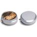 Round Cheetah Print Pill Box - 3 Compartment Metal Organizer | Portable Decorative Medicine Case - Buy Online on GoSupps.com
