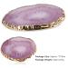 Jadpes Nail Art Plate - Resin Nail Art Palette with Natural Stone Pattern & Gold Rim - Red Nail Display Board for Creative Designs - Buy Online on GoSupps.com