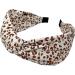Wide Headband for Women Fabric Hair Band Alice Band Elastic ladies headbands Hair Accessories for Women and Girl (WidCoLeaopard) - Buy Online on GoSupps.com