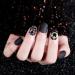 CSch 24PC Black Fake Nails - Celebrity Black Diamond Acrylic Press-On Manicure for Girls | International Shipping Available - Buy Online on GoSupps.com
