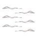 6 Pieces Rhinestone Bobby Pins Crystal Hair Pins Grips Slide Single Row Slim Diamante Rhinestone Bobby Pin for Brides Girls Barrettes Styling