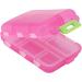 Portable Waterproof Medicine Case - 10 Compartment Weekly Pill Organizer with Buckle Lock | Rose Red - Buy Online on GoSupps.com