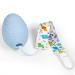 DINO EGGIE Dinosaur Egg Baby Teething Toy Rattle Teether  Made with 100% Food-Grade Silicone for Infant Boys Girls 2m+ (Blue)