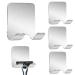 Autumn 4 pieces of razor bracket shower stainless steel razor shower shower without drilling Self -adhesive razor holder toothbrush holder adhesive hook wall hooks for door wall kitchen bathroom (silver) silver stainless steel