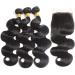 Vallbest Brazilian Wet and Wavy Human Hair Bundles with Closure - 100% Unprocessed Virgin Hair - Body Wave 3 Bundles + 4x4 Lace Closure - Free Part Hair Extensions for Black Women - 20 22 24 + 18 - Buy Online on GoSupps.com